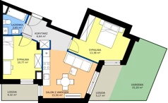 3 pokoje, mieszkanie 50,64 m², piętro 3, oferta nr IV/15, Miasteczko Nova Sfera 4, Warszawa, Białołęka, Żerań, ul. Marywilska 7