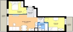 3 pokoje, mieszkanie 53,71 m², piętro 1, oferta nr IV/8, Miasteczko Nova Sfera 4, Warszawa, Białołęka, Żerań, ul. Marywilska 7