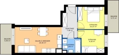 3 pokoje, mieszkanie 51,31 m², piętro 1, oferta nr XII/55, Metro Art 12, Warszawa, Praga Południe, Kamionek, ul. Chodakowska 38