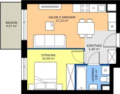 2 pokoje, mieszkanie 36,94 m², piętro 4, oferta nr XII/68, Metro Art 12, Warszawa, Praga Południe, Kamionek, ul. Chodakowska 38