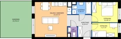 3 pokoje, mieszkanie 54,72 m², parter, oferta nr XII/80, Metro Art 12, Warszawa, Praga Południe, Kamionek, ul. Chodakowska 38