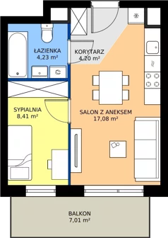 2 pokoje, mieszkanie 33,92 m², piętro 4, oferta nr XII/121, Metro Art 12, Warszawa, Praga Południe, Kamionek, ul. Chodakowska 38