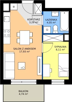 2 pokoje, mieszkanie 33,38 m², piętro 1, oferta nr XII/5, Metro Art 12, Warszawa, Praga Południe, Kamionek, ul. Chodakowska 38