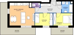 3 pokoje, mieszkanie 58,10 m², piętro 3, oferta nr XII/90, Metro Art 12, Warszawa, Praga Południe, Kamionek, ul. Chodakowska 38