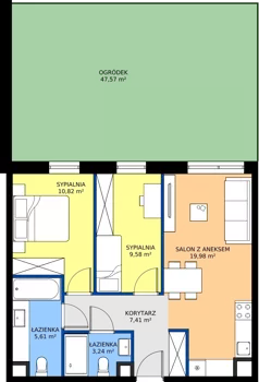 3 pokoje, mieszkanie 56,64 m², parter, oferta nr A71, Concept Ćwiklińska, Warszawa, Białołęka, Tarchomin, ul. Elżbiety Barszczewskiej 2