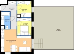 3 pokoje, mieszkanie 55,10 m², piętro 4, oferta nr A30, Concept Ćwiklińska, Warszawa, Białołęka, Tarchomin, ul. Elżbiety Barszczewskiej 2