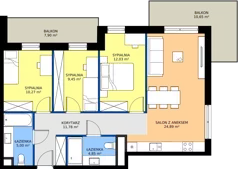 4 pokoje, mieszkanie 78,27 m², piętro 6, oferta nr A47, Concept Ćwiklińska, Warszawa, Białołęka, Tarchomin, ul. Elżbiety Barszczewskiej 2