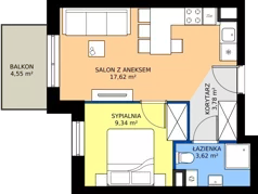 2 pokoje, mieszkanie 34,36 m², piętro 3, oferta nr 21, Viva Garden 14, Warszawa, Białołęka, Brzeziny, ul. Szlachecka 8