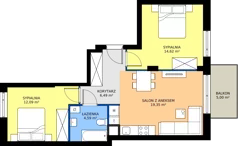 3 pokoje, mieszkanie 57,14 m², piętro 3, oferta nr 36, Viva Garden 14, Warszawa, Białołęka, Brzeziny, ul. Szlachecka 8