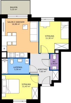 3 pokoje, mieszkanie 54,45 m², piętro 3, oferta nr 38, Viva Garden 14, Warszawa, Białołęka, Brzeziny, ul. Szlachecka 8