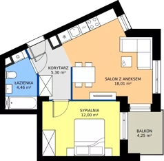 2 pokoje, mieszkanie 39,77 m², piętro 3, oferta nr 19, Viva Garden 14, Warszawa, Białołęka, Brzeziny, ul. Szlachecka 8
