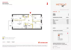4 pokoje, mieszkanie 63,45 m², piętro 2, oferta nr XII/31, Metro Art 12, Warszawa, Praga Południe, Kamionek, ul. Chodakowska 38