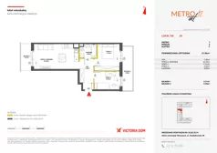 3 pokoje, mieszkanie 51,96 m², piętro 1, oferta nr XII/58, Metro Art 12, Warszawa, Praga Południe, Kamionek, ul. Chodakowska 38