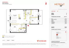 4 pokoje, mieszkanie 90,14 m², piętro 6, oferta nr XII/76, Metro Art 12, Warszawa, Praga Południe, Kamionek, ul. Chodakowska 38