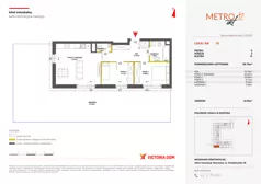 3 pokoje, mieszkanie 52,63 m², piętro 2, oferta nr XII/34, Metro Art 12, Warszawa, Praga Południe, Kamionek, ul. Chodakowska 38