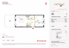 3 pokoje, mieszkanie 52,63 m², piętro 2, oferta nr XII/34, Metro Art 12, Warszawa, Praga Południe, Kamionek, ul. Chodakowska 38