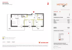 3 pokoje, mieszkanie 58,10 m², piętro 2, oferta nr XII/86, Metro Art 12, Warszawa, Praga Południe, Kamionek, ul. Chodakowska 38