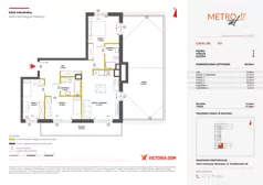 4 pokoje, mieszkanie 80,69 m², piętro 6, oferta nr XII/101, Metro Art 12, Warszawa, Praga Południe, Kamionek, ul. Chodakowska 38