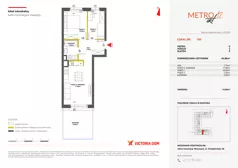 3 pokoje, mieszkanie 46,88 m², piętro 1, oferta nr XII/7, Metro Art 12, Warszawa, Praga Południe, Kamionek, ul. Chodakowska 38