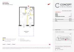 2 pokoje, mieszkanie 37,09 m², piętro 2, oferta nr A87, Concept Ćwiklińska, Warszawa, Białołęka, Tarchomin, ul. Elżbiety Barszczewskiej 2