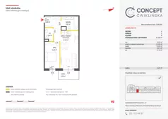 2 pokoje, mieszkanie 51,60 m², piętro 2, oferta nr A12, Concept Ćwiklińska, Warszawa, Białołęka, Tarchomin, ul. Elżbiety Barszczewskiej 2