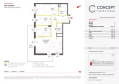 4 pokoje, mieszkanie 84,26 m², piętro 2, oferta nr A16, Concept Ćwiklińska, Warszawa, Białołęka, Tarchomin, ul. Elżbiety Barszczewskiej 2
