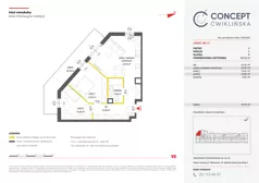 3 pokoje, mieszkanie 64,53 m², piętro 2, oferta nr A17, Concept Ćwiklińska, Warszawa, Białołęka, Tarchomin, ul. Elżbiety Barszczewskiej 2