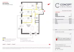 4 pokoje, mieszkanie 84,26 m², piętro 3, oferta nr A25, Concept Ćwiklińska, Warszawa, Białołęka, Tarchomin, ul. Elżbiety Barszczewskiej 2