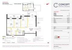 4 pokoje, mieszkanie 78,27 m², piętro 4, oferta nr A29, Concept Ćwiklińska, Warszawa, Białołęka, Tarchomin, ul. Elżbiety Barszczewskiej 2