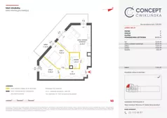 3 pokoje, mieszkanie 64,53 m², piętro 4, oferta nr A35, Concept Ćwiklińska, Warszawa, Białołęka, Tarchomin, ul. Elżbiety Barszczewskiej 2