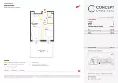 2 pokoje, mieszkanie 37,09 m², piętro 2, oferta nr A87, Concept Ćwiklińska, Warszawa, Białołęka, Tarchomin, ul. Elżbiety Barszczewskiej 2