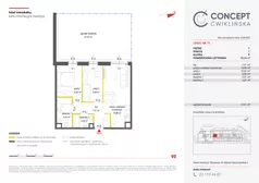 3 pokoje, mieszkanie 56,72 m², piętro 2, oferta nr A89, Concept Ćwiklińska, Warszawa, Białołęka, Tarchomin, ul. Elżbiety Barszczewskiej 2