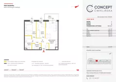 3 pokoje, mieszkanie 56,72 m², piętro 2, oferta nr A89, Concept Ćwiklińska, Warszawa, Białołęka, Tarchomin, ul. Elżbiety Barszczewskiej 2