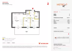 3 pokoje, mieszkanie 62,41 m², piętro 2, oferta nr XIV/28, Metro Art 14, Warszawa, Praga Południe, Kamionek, ul. Chodakowska