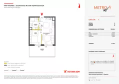 2 pokoje, mieszkanie 39,14 m², piętro 1, oferta nr XIV/17, Metro Art 14, Warszawa, Praga Południe, Kamionek, ul. Chodakowska