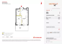 2 pokoje, mieszkanie 39,14 m², piętro 1, oferta nr XIV/17, Metro Art 14, Warszawa, Praga Południe, Kamionek, ul. Chodakowska