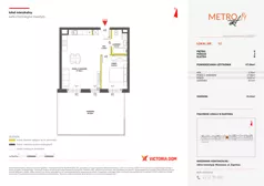2 pokoje, mieszkanie 45,94 m², piętro 1, oferta nr XIV/96, Metro Art 14, Warszawa, Praga Południe, Kamionek, ul. Chodakowska