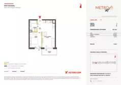 2 pokoje, mieszkanie 39,14 m², piętro 1, oferta nr XIV/17, Metro Art 14, Warszawa, Praga Południe, Kamionek, ul. Chodakowska