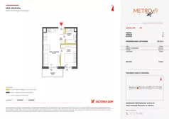 2 pokoje, mieszkanie 36,37 m², piętro 1, oferta nr XIV/20, Metro Art 14, Warszawa, Praga Południe, Kamionek, ul. Chodakowska
