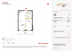2 pokoje, mieszkanie 41,61 m², piętro 1, oferta nr XIV/22, Metro Art 14, Warszawa, Praga Południe, Kamionek, ul. Chodakowska