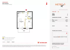 2 pokoje, mieszkanie 39,40 m², piętro 1, oferta nr XIV/24, Metro Art 14, Warszawa, Praga Południe, Kamionek, ul. Chodakowska