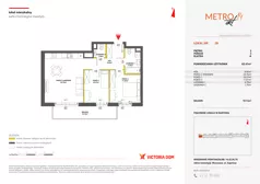 3 pokoje, mieszkanie 62,41 m², piętro 2, oferta nr XIV/28, Metro Art 14, Warszawa, Praga Południe, Kamionek, ul. Chodakowska