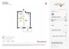 2 pokoje, mieszkanie 32,53 m², piętro 2, oferta nr XIV/29, Metro Art 14, Warszawa, Praga Południe, Kamionek, ul. Chodakowska