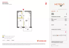 2 pokoje, mieszkanie 35,57 m², piętro 2, oferta nr XIV/37, Metro Art 14, Warszawa, Praga Południe, Kamionek, ul. Chodakowska