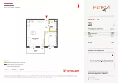 2 pokoje, mieszkanie 47,04 m², piętro 2, oferta nr XIV/40, Metro Art 14, Warszawa, Praga Południe, Kamionek, ul. Chodakowska