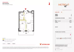 2 pokoje, mieszkanie 39,71 m², piętro 3, oferta nr XIV/49, Metro Art 14, Warszawa, Praga Południe, Kamionek, ul. Chodakowska