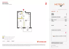 2 pokoje, mieszkanie 32,53 m², piętro 4, oferta nr XIV/57, Metro Art 14, Warszawa, Praga Południe, Kamionek, ul. Chodakowska