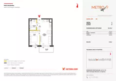 2 pokoje, mieszkanie 35,57 m², piętro 4, oferta nr XIV/65, Metro Art 14, Warszawa, Praga Południe, Kamionek, ul. Chodakowska
