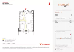 2 pokoje, mieszkanie 39,71 m², piętro 5, oferta nr XIV/77, Metro Art 14, Warszawa, Praga Południe, Kamionek, ul. Chodakowska