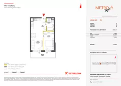 2 pokoje, mieszkanie 41,61 m², piętro 5, oferta nr XIV/78, Metro Art 14, Warszawa, Praga Południe, Kamionek, ul. Chodakowska